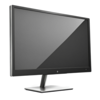 Modern LCD monitor isolated on a transparent background showcasing sleek design and premium features for versatile use, lcd monitor isolated on transparent tranparent background png