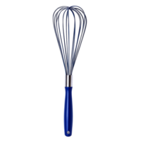Balloon whisk with a blue handle isolated on a transparent background for culinary use, Balloon whisk isolated on transparent background, Clipping path included png