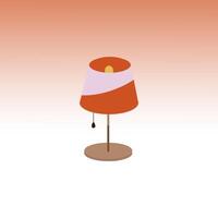 Study table lamp with elegant color decoration vector