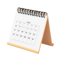 A minimalist tabletop calendar for January on a transparent background, emphasizing clean design and functionality, table calendar 2023 may isolated on transparent background png