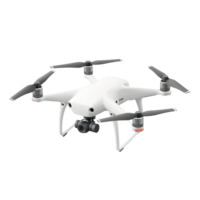 Highperformance drone quadcopter on a clean transparent background showcasing modern design and technology features, Realistic drone quadcopter on transparent background. png
