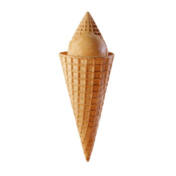 vuoto cialda cono pronto per un' notizia in anticipo di delizioso ghiaccio crema contro un' caldo sfondo, cialda cono, vuoto ghiaccio crema cono png