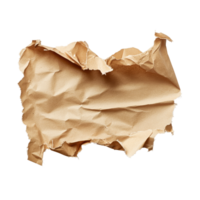 Textured torn brown tissue paper on a clean transparent background adds unique character to any artistic presentation, torn brown tissue paper on transparent backgroundfile png
