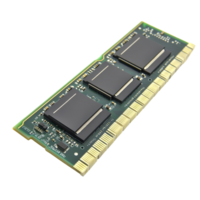 DDR SDRAM memory module isolated on a transparent background for computer hardware analysis, ddr sdram computer hardware isolated on transparent background png