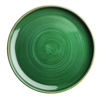 Ceramic green plate with a glossy finish isolated on a transparent background showcasing its unique texture and color, green ceramic plate isolated on transparent background png