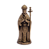Bishop figure crafted from beef transparent, isolated against a transparent background for clarity and focus, bishop figure isolated on transparent background png