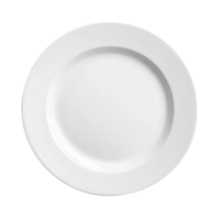 Empty transparent plate viewed from above on a minimalistic transparent background ideal for culinary presentations and recipes, top view empty transparent plate on transparent background png