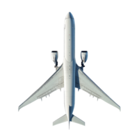 Isolated airplane viewed from above against a transparent background emphasizing its sleek design, Airplane isolated png