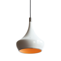 Modern transparent hanging lamp illuminating a stylish space against a minimalist transparent background, modern hanging lamp on transparent background png