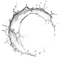 Curved water splash captured in color against a transparent background during a vibrant moment of fluid movement, Curve water splash isolated png