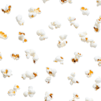 Popcorn scattered on a clean transparent background, perfect for food styling or snackrelated themes, Popcorn on transparent background png