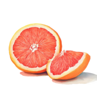 Grapefruit slices display vibrant pink and orange colors against a clean transparent backdrop, pink orange or grapefruit with slice on transparent background png