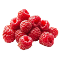 Ripe raspberries on a transparent background, highlighting their vibrant color and texture for culinary inspiration, ripe raspberries isolated on transparent background png