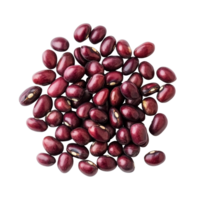 Adzuki beans piled on a transparent background showcasing their vibrant color and smooth texture, Adzuki beans isolated on transparent background png
