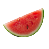 Enjoying a refreshing slice of watermelon on a clean transparent background perfect for summer snacking, watermelon on transparent background png