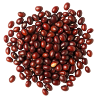A pile of adzuki beans isolated on a transparent background showcasing their rich color and distinct shape, Pile of adzuki beans isolated png