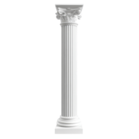 A classic transparent render of a Corinthian column isolated on a transparent background, Render Column isolated on transparent background on transparent background png