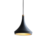Modern hanging lamp with a sleek design illuminating a transparent background, enhancing contemporary interior decor, modern hanging lamp on transparent background png