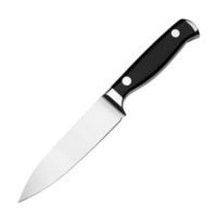 Sharpened kitchen knife tool suitable for home cooking tasks on a clean transparent background, Real sharp kitchen knife tool home use hardware on transparent background file png