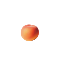 Fresh peach on a bright transparent background highlighting its natural color and smooth texture in a minimalistic setting, Striped Beach Bags on transparent background png