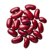 Red kidney beans scattered on a transparent background ready for cooking or ingredient preparation, Heap of red kidney beans isolated on transparent background png