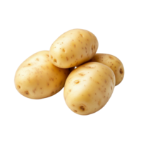 Freshly harvested potatoes arranged on a clean transparent background highlighting their natural texture and color, Fresh potatoes on transparent background png