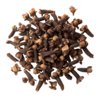 Whole spice cloves arranged on a clean transparent background showcasing their unique shape and texture for culinary use, Spice cloves on transparent background png