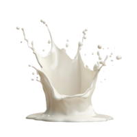 Captivating splash of milk captured in midair against a neutral backdrop, showcasing dynamic motion and fluidity, Milk splash isolated png