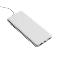 Portable power bank for charging mobile devices on a clean transparent background for convenient recharging needs, Power bank for charging mobile devices on transparent backgroundfile png