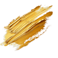 Elegant golden paint strokes on a transparent background create a modern artistic contrast in a contemporary art space, Golden Paint Strokes on transparent background png
