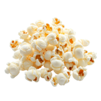 Freshly popped popcorn isolated on a clean transparent background for a delightful snack experience, popcorn isolated on transparent background png