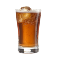 A refreshing boilermaker cocktail served in a tall glass with ice against a transparent background, boilermaker cocktail isolated on transparent background png