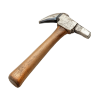 Claw hammer resting on a transparent surface, showcasing the tools design and craftsmanship, ideal for various construction and DIY projects, Claw hammer isolated png