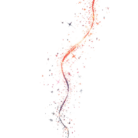 Sparklers creating a vibrant trail wave effect against a bright backdrop during a nighttime celebration, Sparklers Trail Wave Effect, file of isolated object on transparent background png