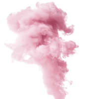 Soft pink smoke rises against a bright transparent background, creating a whimsical atmosphere in a tranquil setting, pink smoke on transparent background png