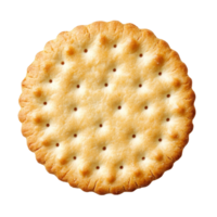 Round cracker isolated on a clean transparent background highlighting its texture and circular shape, round cracker isolated on transparent backgroundfile png