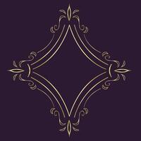 Elegant golden decorative frame vector