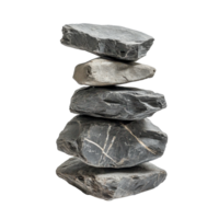 Stacked stones demonstrating balance and harmony on a clean transparent background, Stone stack on a transparent background png