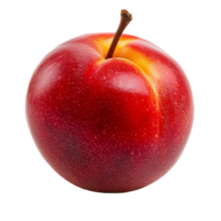 Fresh nectarine isolated on a clean transparent background, showcasing its vibrant color and smooth texture, Nectarine isolated on transparent background png