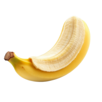 A fresh banana slice isolated on a clean transparent background for vibrant appeal, Banana slice isolated on transparent background png