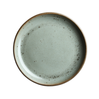 Top view of an empty ceramic plate on a transparent background showcasing its minimalist design and smooth texture, top view empty ceramic plate isolated on transparent backgroundfile png