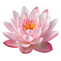 A beautiful pink lotus flower on a transparent background symbolizing purity and tranquility in natures elegance, lotus flower on transparent background png