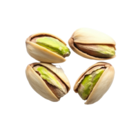 Fresh and roasted pistachios in their shells arranged on a clean transparent background showcasing their vibrant colors, pistachio isolated on transparent background png