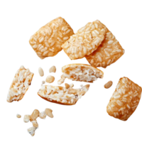rice crackers with peanuts on transparent background png