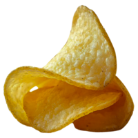 potato chips stack isolated on transparent background. png