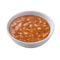 sweet and sour sauce in white bowl on transparent background png