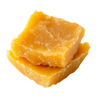 two pieces of palm sugar on transparent background png
