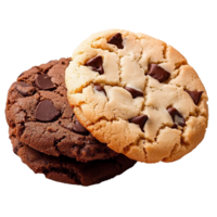 chocolate chip cookies stack on transparent background png