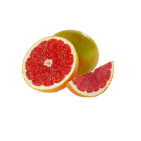 grapefruit, whole, half, and slice on transparent background. png