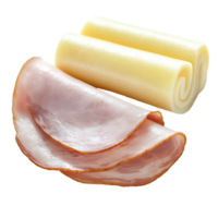 ham and cheese rolls on transparent background. png
